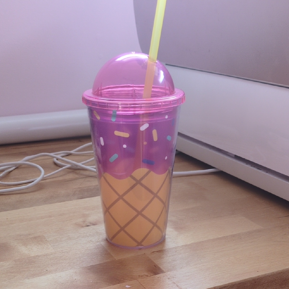 Pink and Yellow Ice Cream Party Cup